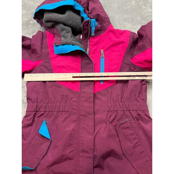 Lands End Kids L 14 Purple & Pink Waterproof Windproof Squall Parka Jacket Nylon - Picture 4 of 14